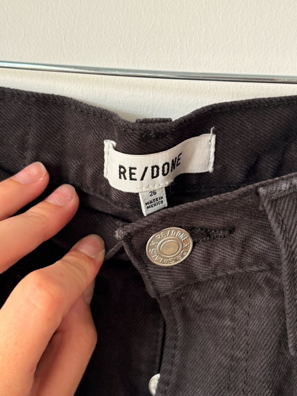 Re/Done Black Denim Womens Jeans Size 26